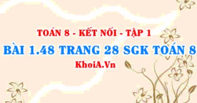 Bài 1.48 trang 28 SGK Toán 8 tập 1 Kết nối tri thức